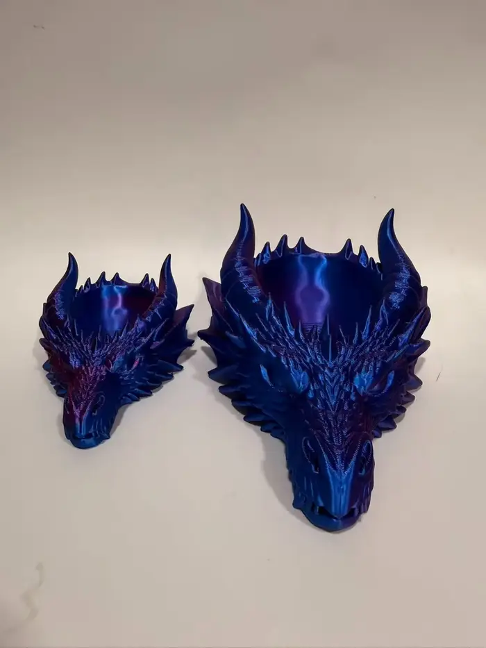 Pot de fleurs tête de dragon imprimé en 3D, pot de fleurs fantaisie pour succulentes, multicolore no