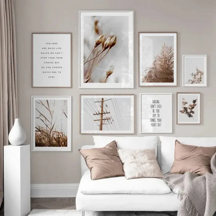 Ange Reed Nature Plante Toile Beige Paysage Peinture