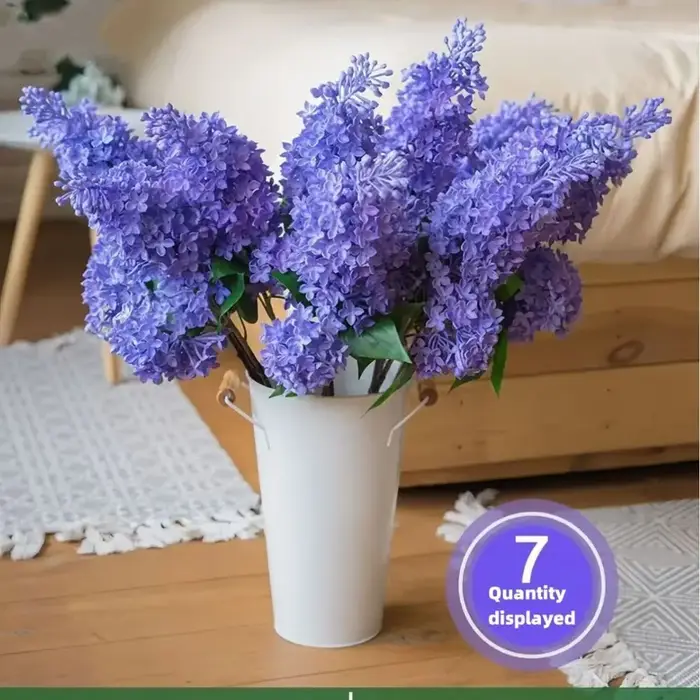 Nouvelle fleur artificielle en silicone rose lilas 75 cm