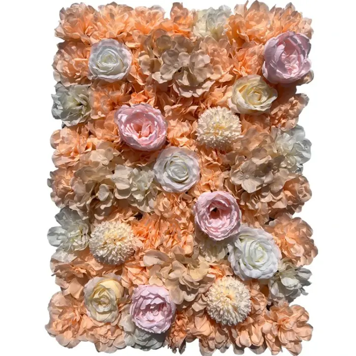 Mur de roses artificielles en soie