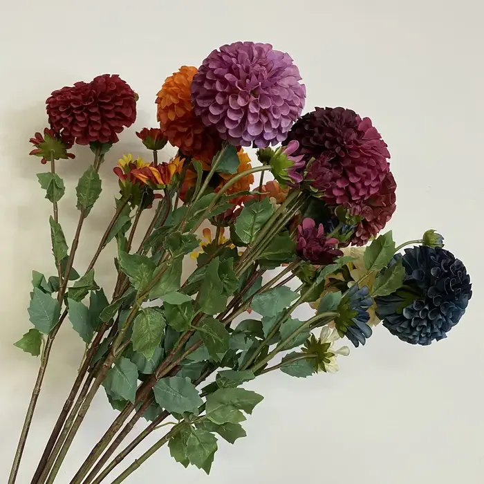 Plante verte artificielle florale en tissu givré
