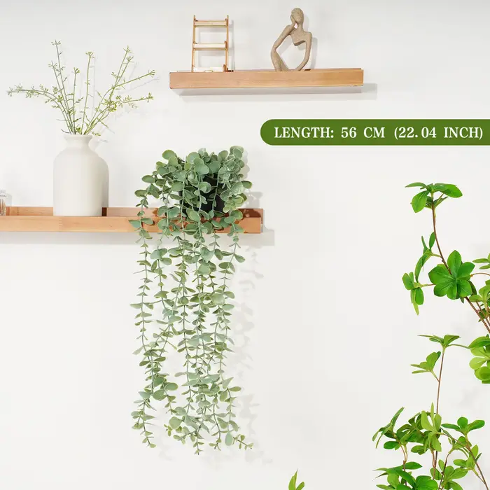 Guirxiété murale de feuilles vertes pour la décoration intérieure, fausse plante verte, vigne artifi