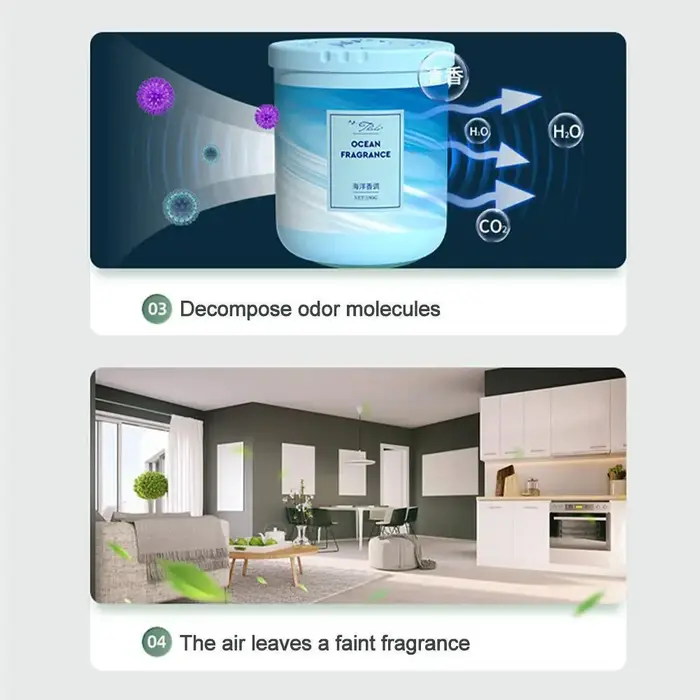 Désodorisant Naturel pour la Maison, à Base de Plantes, Inoffensif pour le Corps Humain, Parfum Durable pour Intérieur, Désodorisant pour Salle de Bain et Chambre à Coucher, Éliminateur d'Odeurs