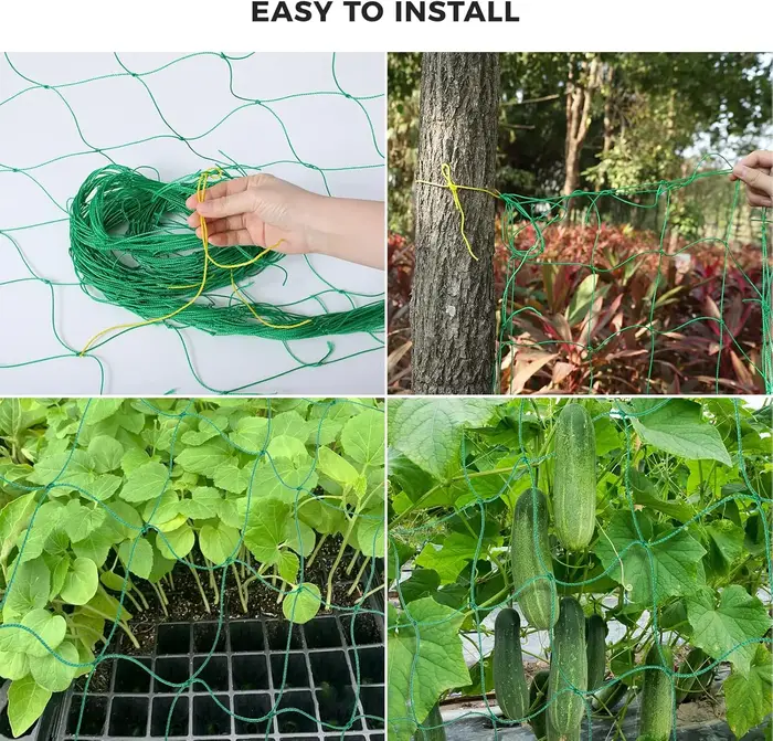 Pergolas pour plantes, filet de culture en polyester robuste