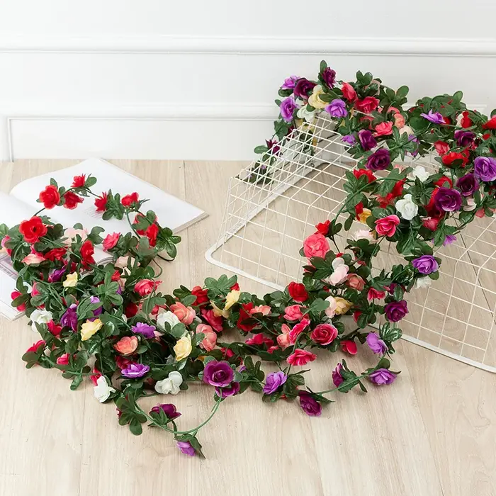 2.5M fleurs artificielles pivoine fleur vigne pour mariage maison chambre décoration de noël jardin arc bricolage fausse