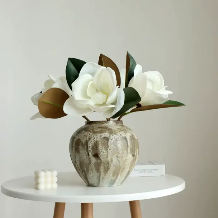 Grand Drapeau à Main Fleur de Magnolia