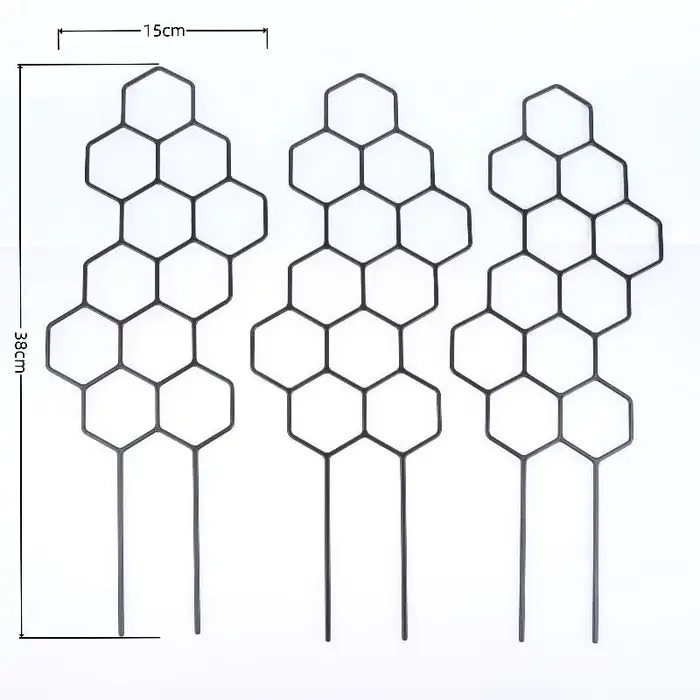 Lot de 3 Supports de Plantes d'Intérieur et d'Extérieur, Treillis de Croissance, Conception pour Faç