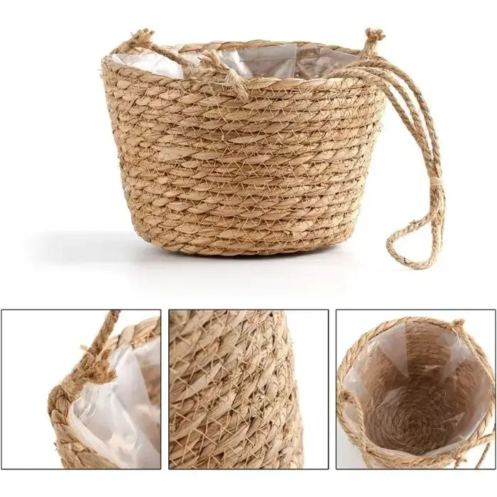 Pot suspendu de jardin en macramé