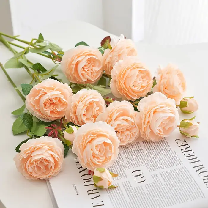 InjRose-Bouquet de Fleurs Artificielles Roses
