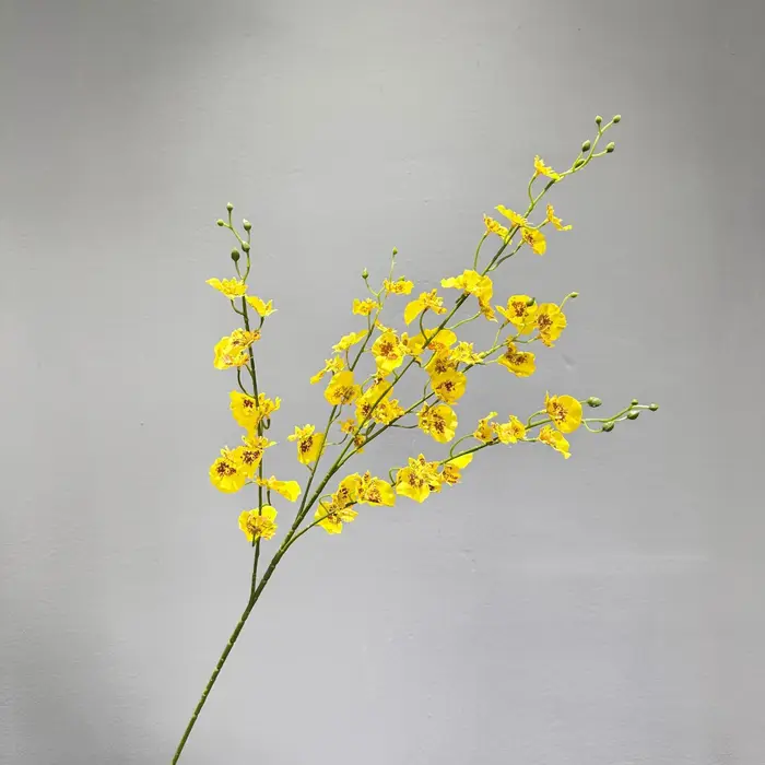 Orchidée de danse artificielle à tige unique de 40,9 pouces, Oncidium, pour modèle de maison, Bouque