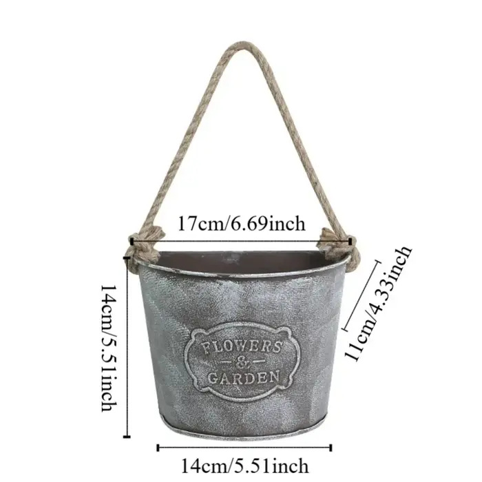 Pot de fleurs suspendu vintage pratique