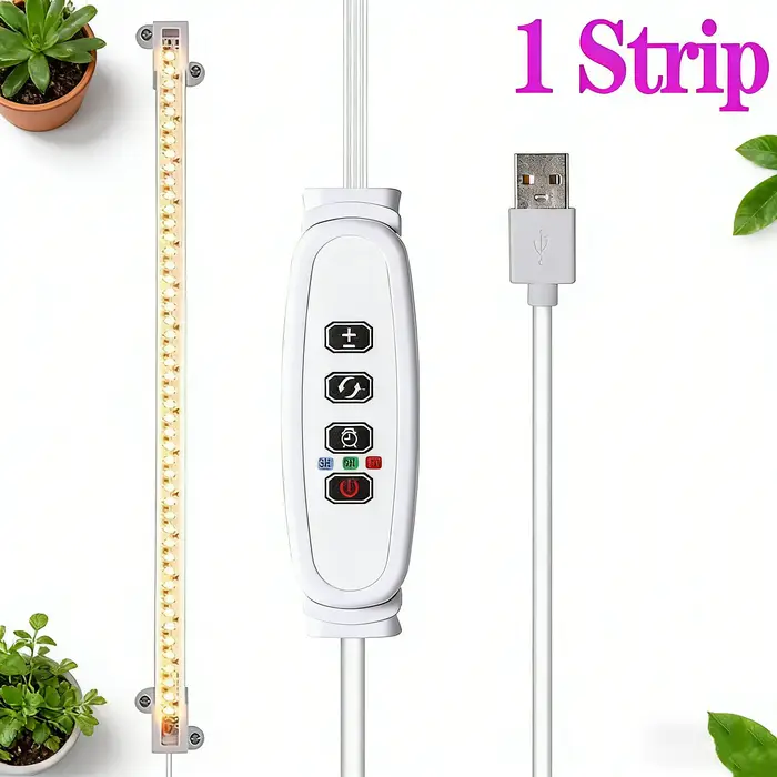 Lampe de culture pour plantes d'intérieur, bandes lumineuses LED à spectre complet, minuterie 3/9/12