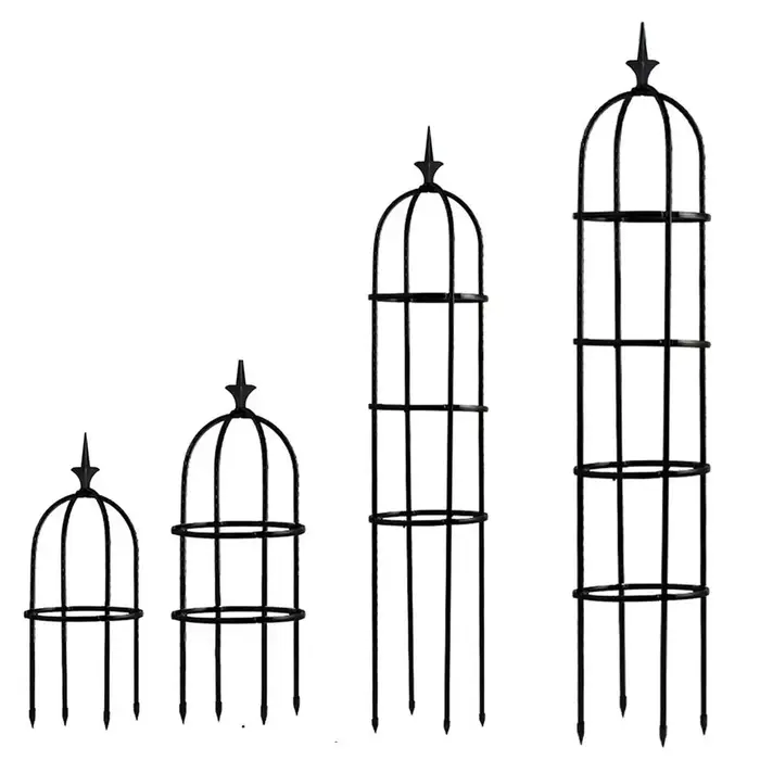 Obélisque de jardin en fer avec cadre en acier
