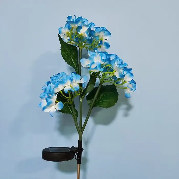 Hortensia fleurs pelouse lumière piquets de jardin lumières au sol décor extérieur lampe voie étanch