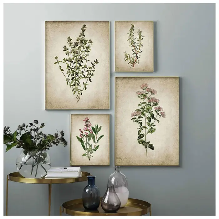 Affiches et impressions sur toile d'art végétal vintage