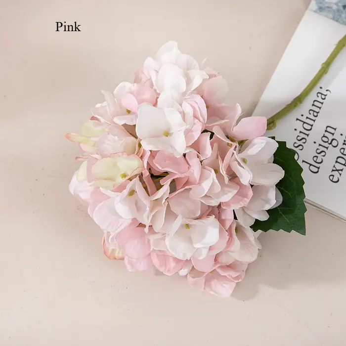 Hortensia artificielle à tige unique, 14 pouces, décoration de maison, Bouquet de mariage, Arrangeme