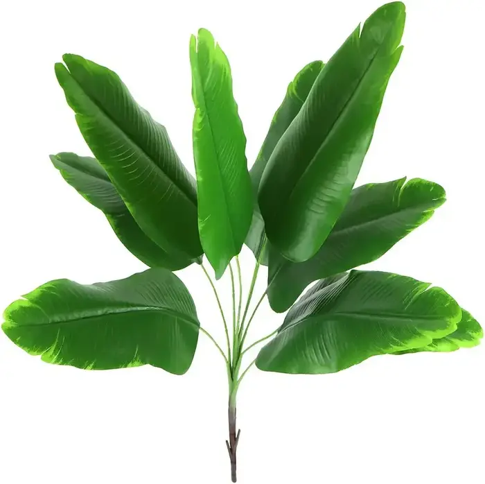 Faux Gels de Plantes Artificielles, Feuilles d'Arbre avec Tiges Vertes Florales, Luau Hawaïen, Jungl