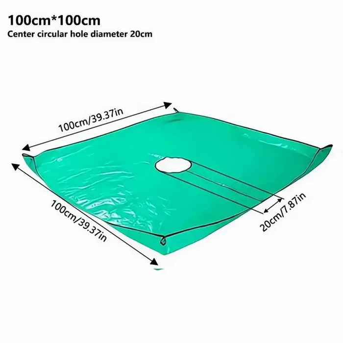 Bâche de protection paysagère imperméable avec trous de 7,8 à 23,62 pouces pour plantes, arbres et a