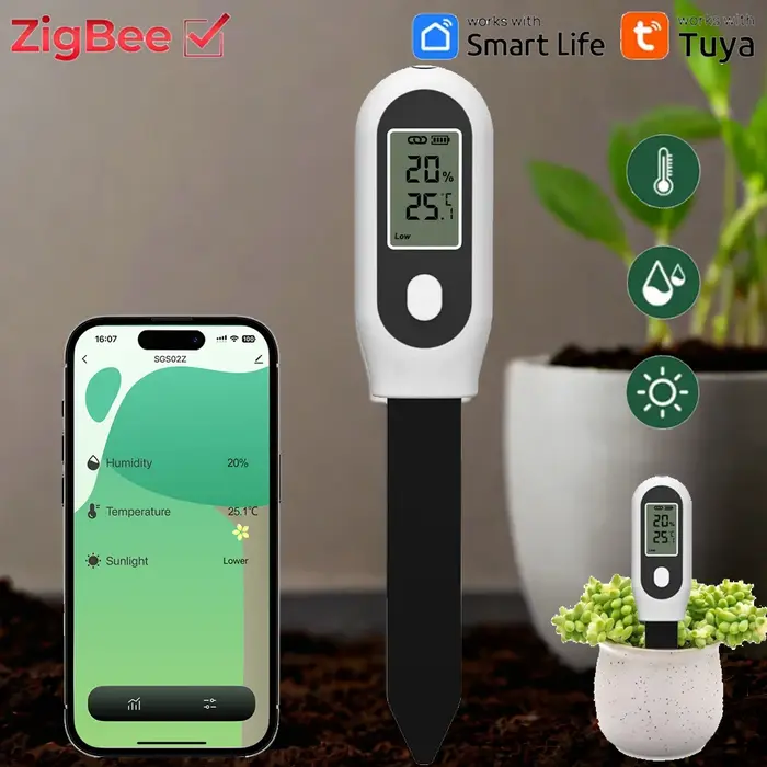 Capteur d'humidité du sol Tuya Zigbee 3 en 1