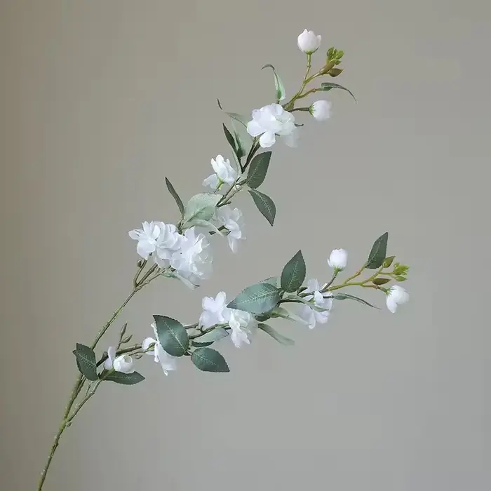 Camélia fleur artificielle grande avec fausses feuilles