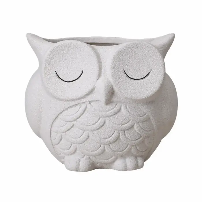Pot à plantes unique en céramique en forme de hibou