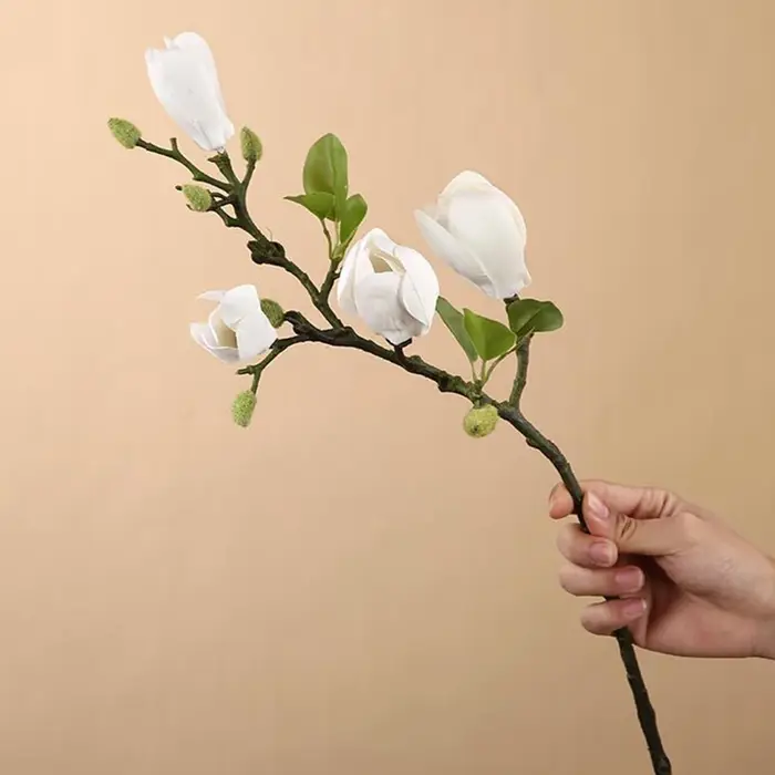 Bouquet de magnolia artificielle en soie, fleur artificielle, accessoire Photo, mariage, Festival de