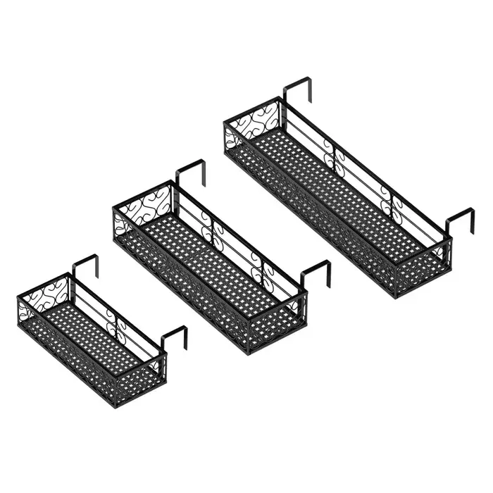 Présentoir de jardinière de garde-corps pour balcon, étagère de jardinière de garde-corps, support d