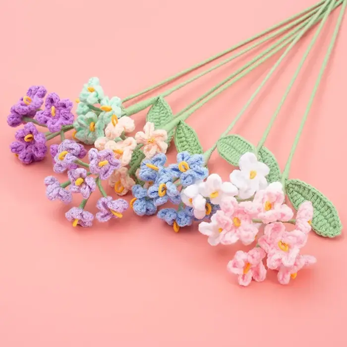 1pc Crochet fleurs tricotées