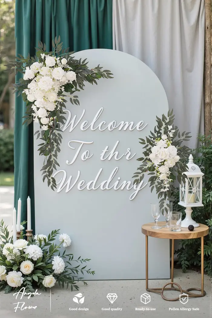 H8995 Kit de fleurs en arc de mariage avec gaze