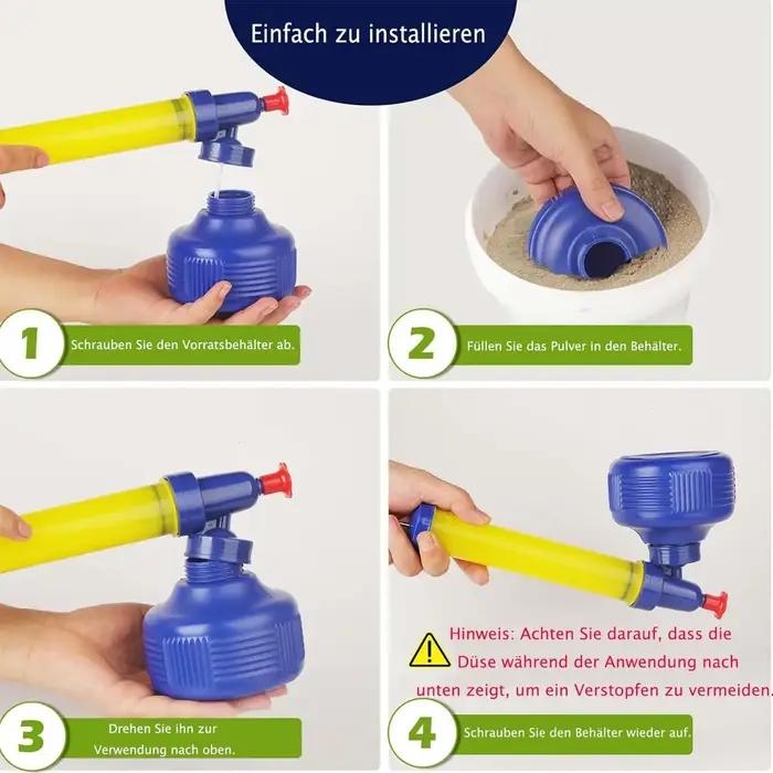 Poudreuse de poudre de terre de diatomée lavable pour le contrôle des moucherons de jardin