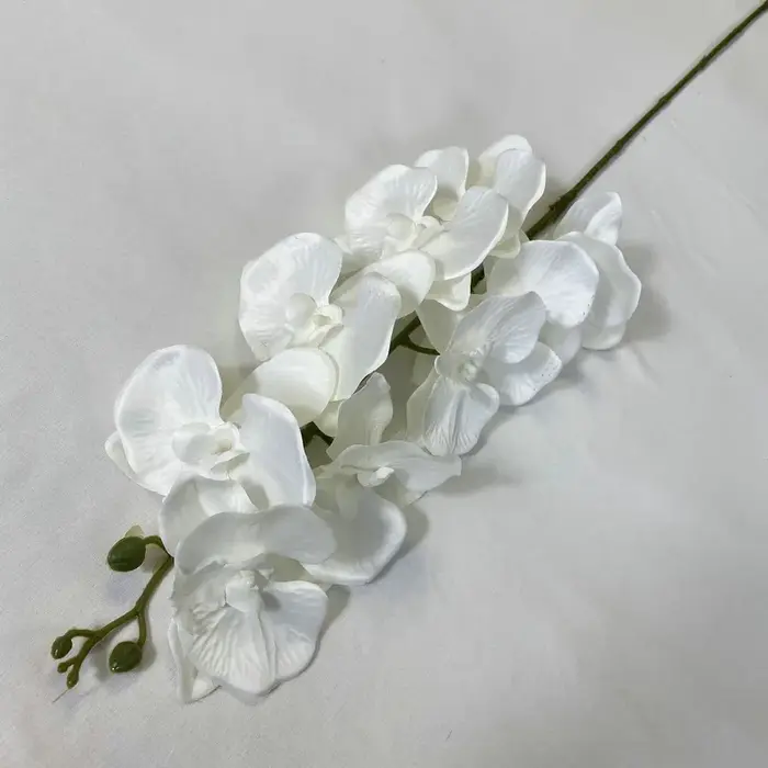 Fleurs d'orchidées mates, Phalaenopsis en tissu, vase à bonsaï de mariage, décoration d'intérieur, a