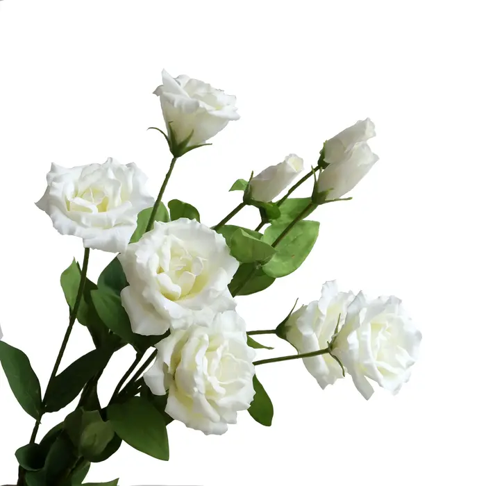 3 fleurs d'eustoma 3 fourchettes fausses