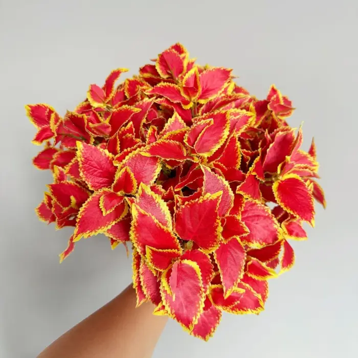 Lot de 10 bouquets de feuilles de périlla artificielles