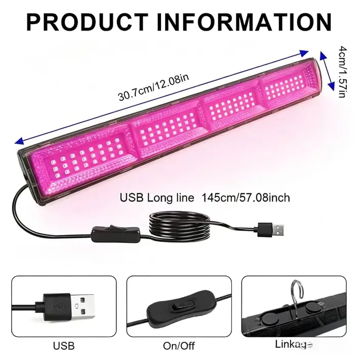 Lampe de projection améliorée USB 5V pour la croissance des plantes, lumière bleue de beauté, lumièr