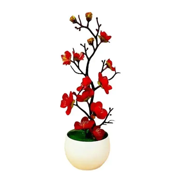 E8BD – arbre artificiel en pot, fleur réaliste, fausse plante, faible entretien, pour maison moderne, décoration jardin