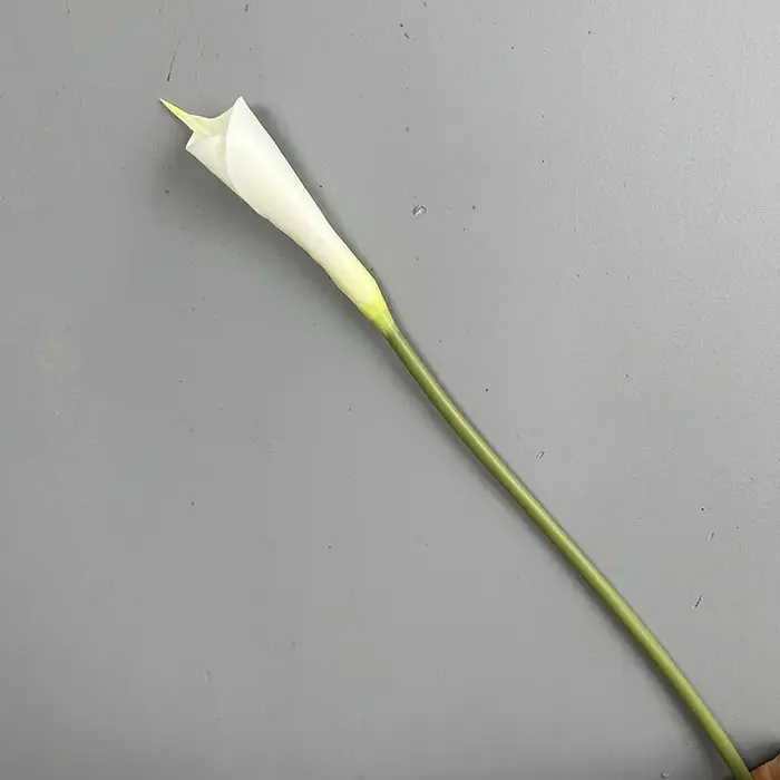 Lot de 5 fleurs artificielles en PU, lys Calla, décoration de mariage, bouquet de mariée, fleurs d'a