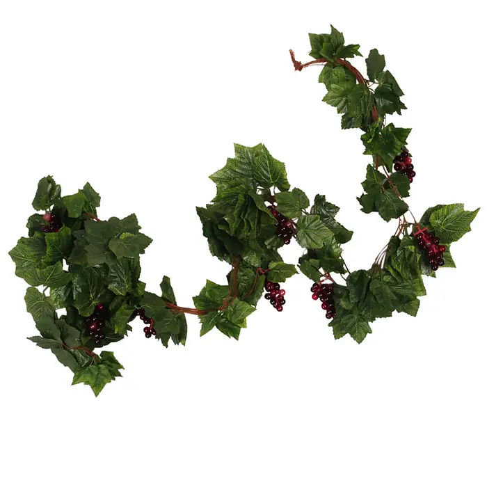Plante Artificielle de Vignes de Raisin avec Porte Murale