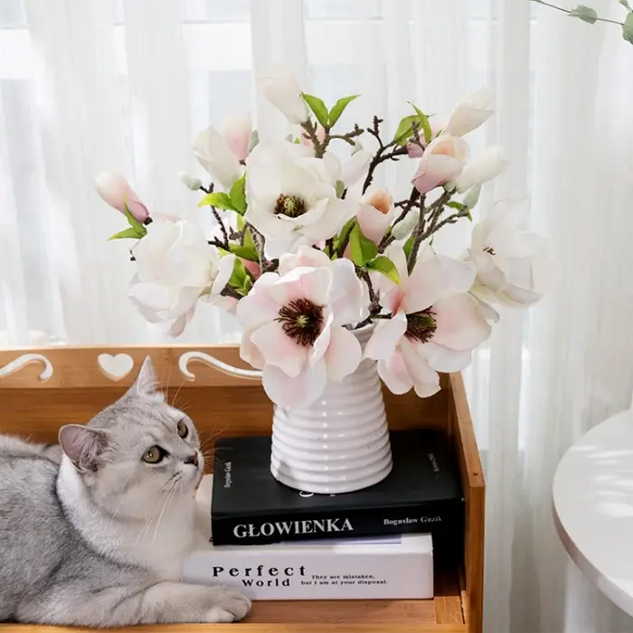 Magnolia Artificiel, Décoration de Table de Mariage