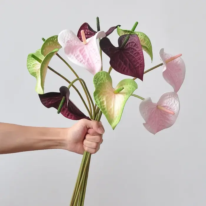 Fleurs artificielles en mousse d'anthurium EVA
