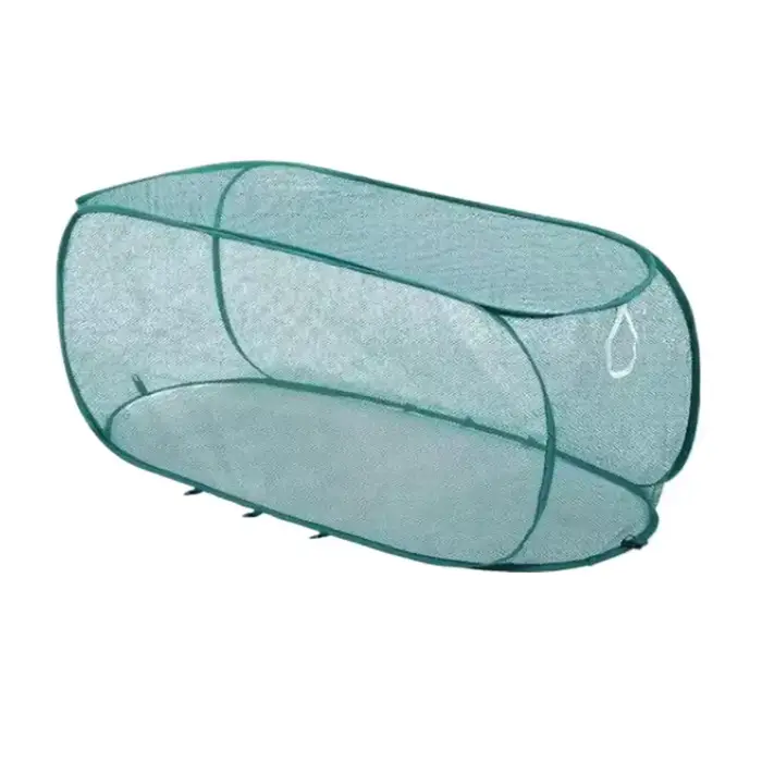 Couverture de protection pliable pour plantes de jardin en maille avec piquets de fixation, pour lit