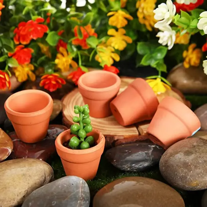 50 pièces minuscules Pots en terre cuite-1.3 pouces petits Mini