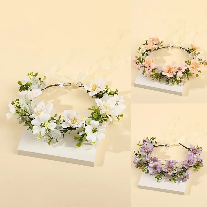 Couronne de fleurs faite à la main pour femmes