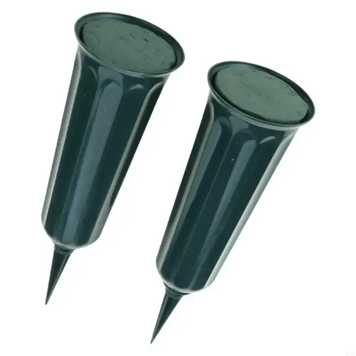 2PCS Vases cimetière extérieur pour fleurs