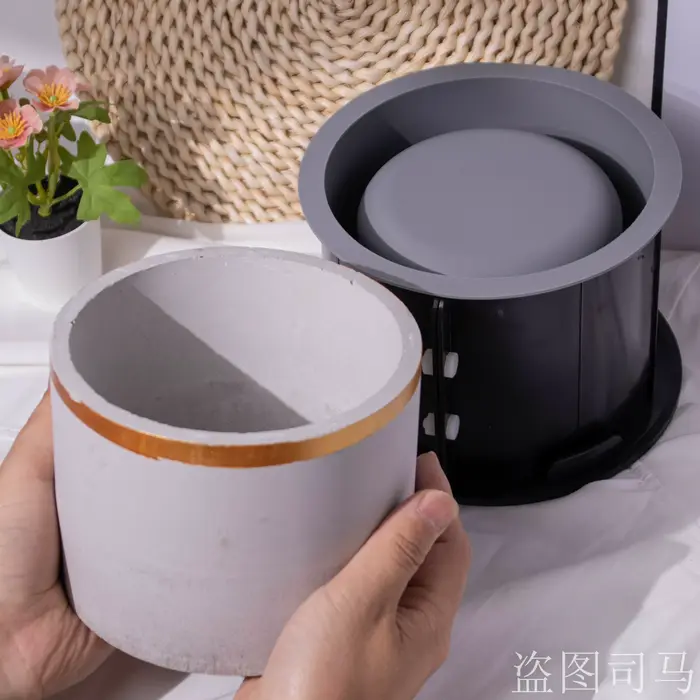 Grands moules ronds en ciment pour pot de fleur