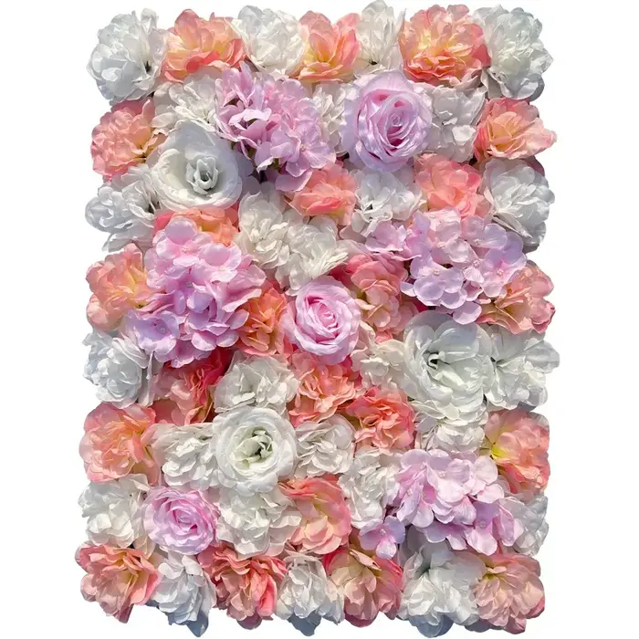 Mur de fleurs artificielles en soie