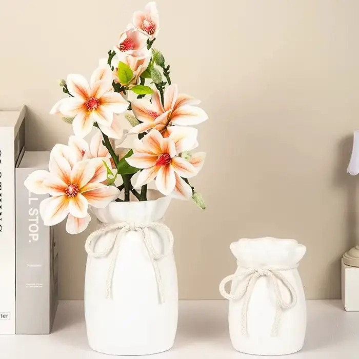 Pot de fleurs en céramique BEMAY de 10 pouces, pot d’intérieur avec trou de drainage et bouchon, pot