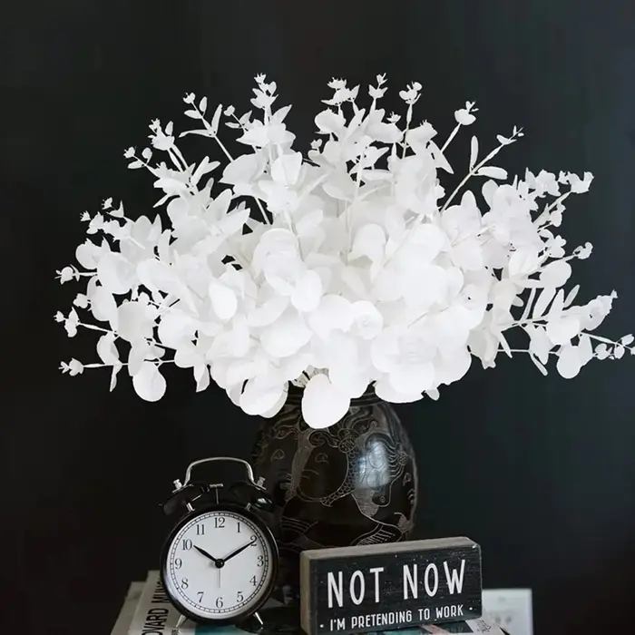 Feuilles d'argent Plantes Artificielles Couronne De Mariage Bouquets De Mariée Maison Chambre Jardin Table À Manger En Plein Air Bricolage Cadeau Boîte Décor Scrapbook