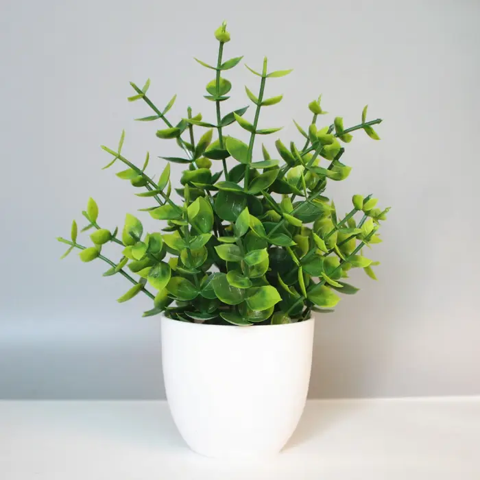 Plante Artificielle en Pot, Fausses Plantes Vertes, Décorations Intérieures et Extérieures, Bonsaï e