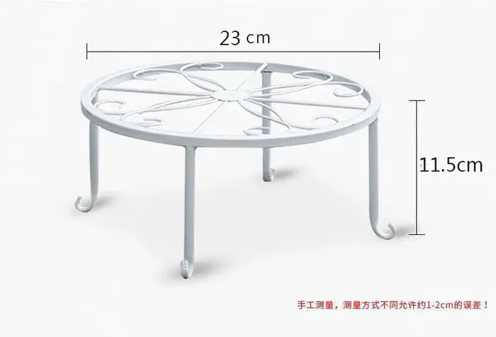 Supports de plantes en fer avec soucoupe