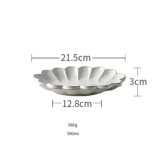 Assiette à bec en céramique en forme de fleur rétro